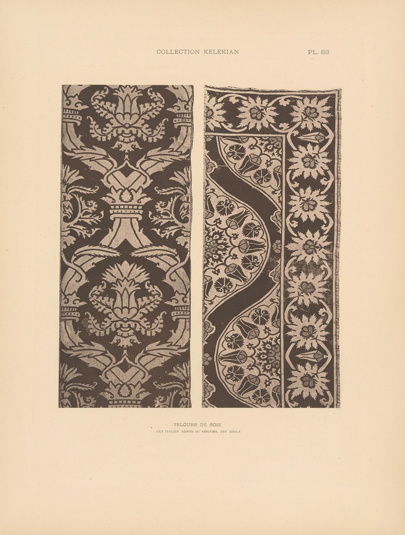 Jules Guiffrey - La collection Kelekian; Étoffes & tapis d’Orient & de Venise Pl.083