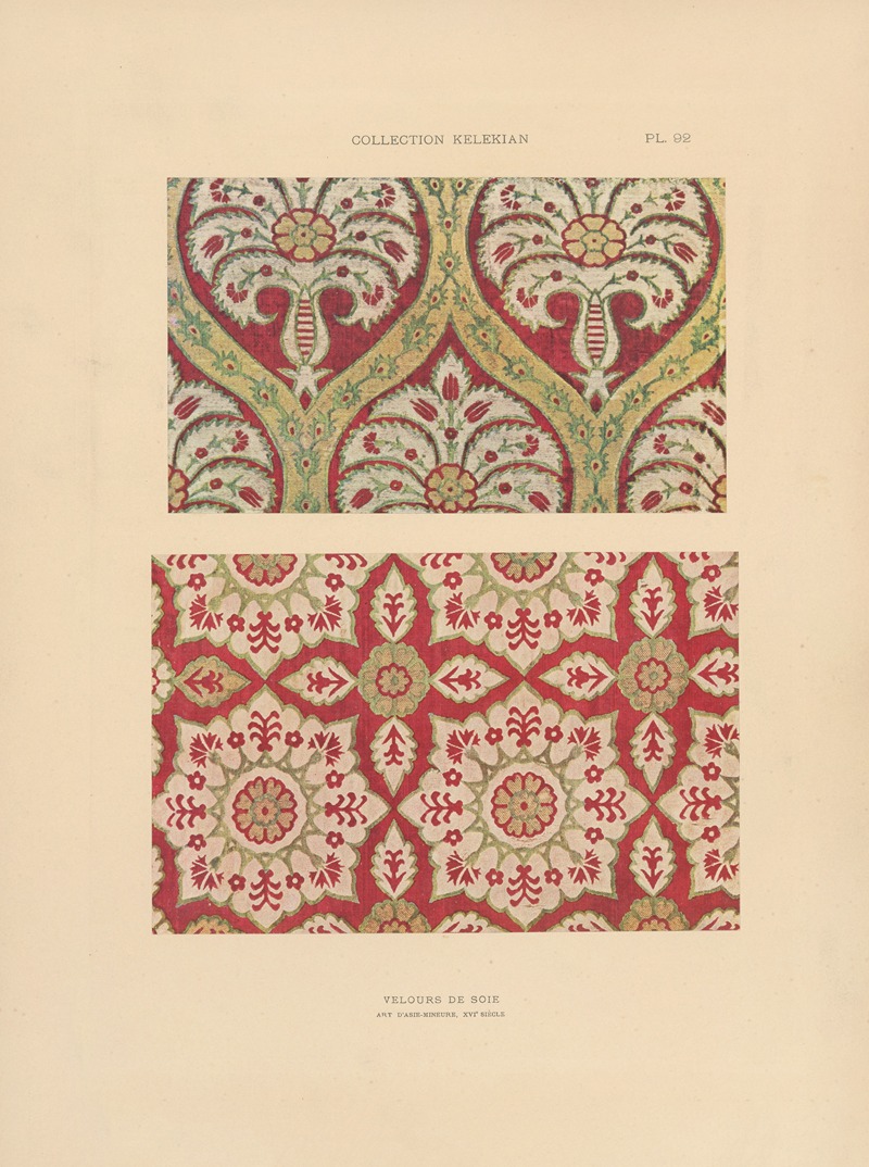 Jules Guiffrey - La collection Kelekian; Étoffes & tapis d’Orient & de Venise Pl.092