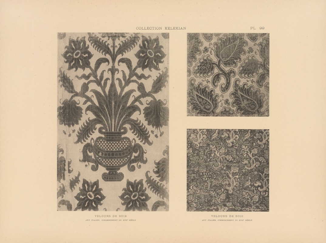 Jules Guiffrey - La collection Kelekian; Étoffes & tapis d’Orient & de Venise Pl.099