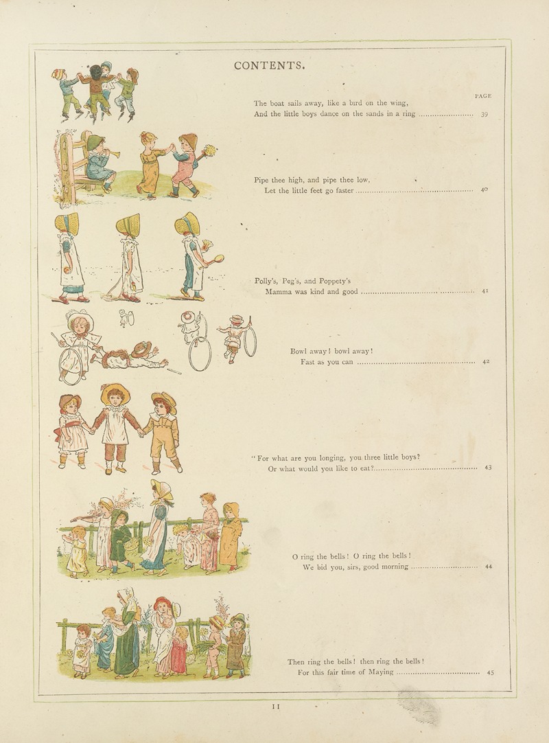 Kate Greenaway - Under the window; pictures & rhymes for children Pl.12