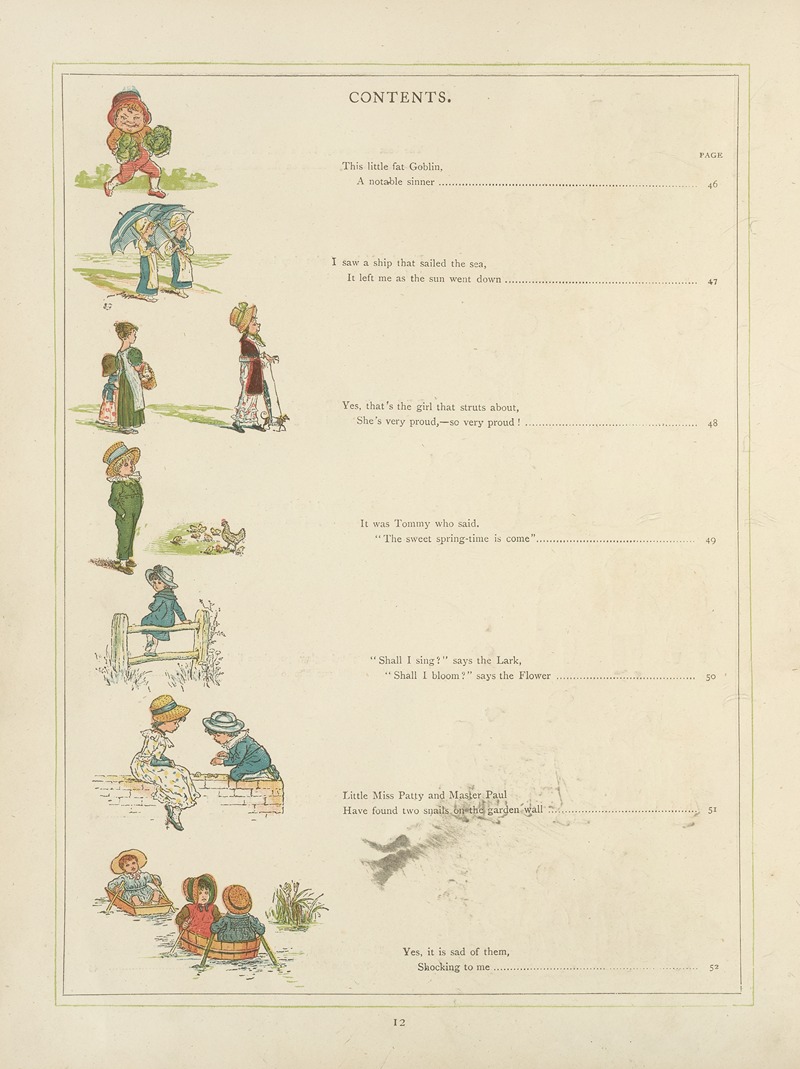 Kate Greenaway - Under the window; pictures & rhymes for children Pl.13