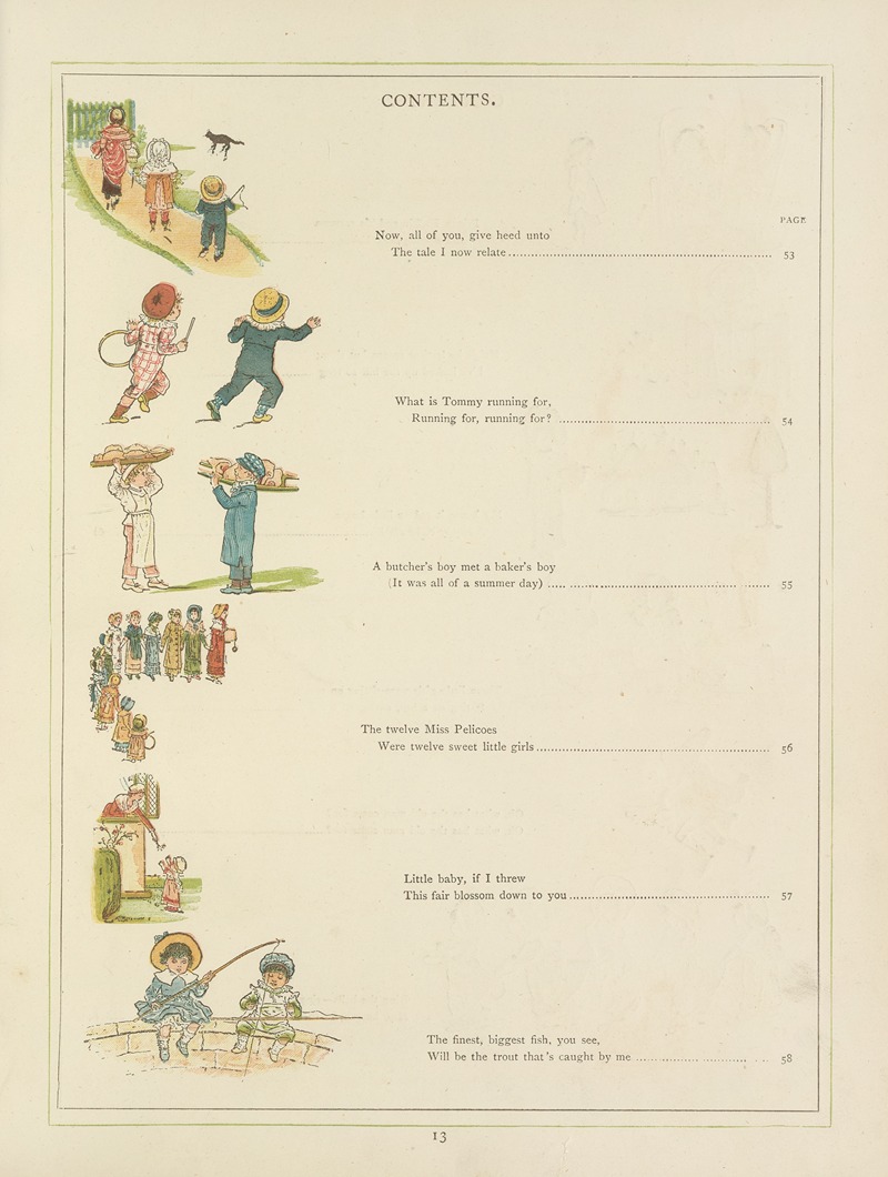Kate Greenaway - Under the window; pictures & rhymes for children Pl.14