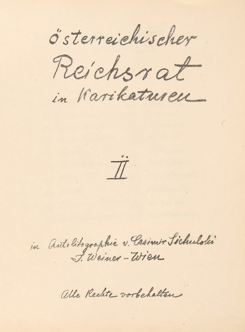 Kazimierz Sichulski - Title page