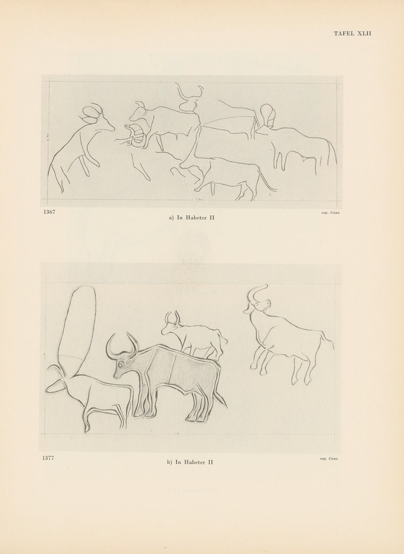 Leo Frobenius - Ekade Ektab die Felsbilder Fezzans Pl.40