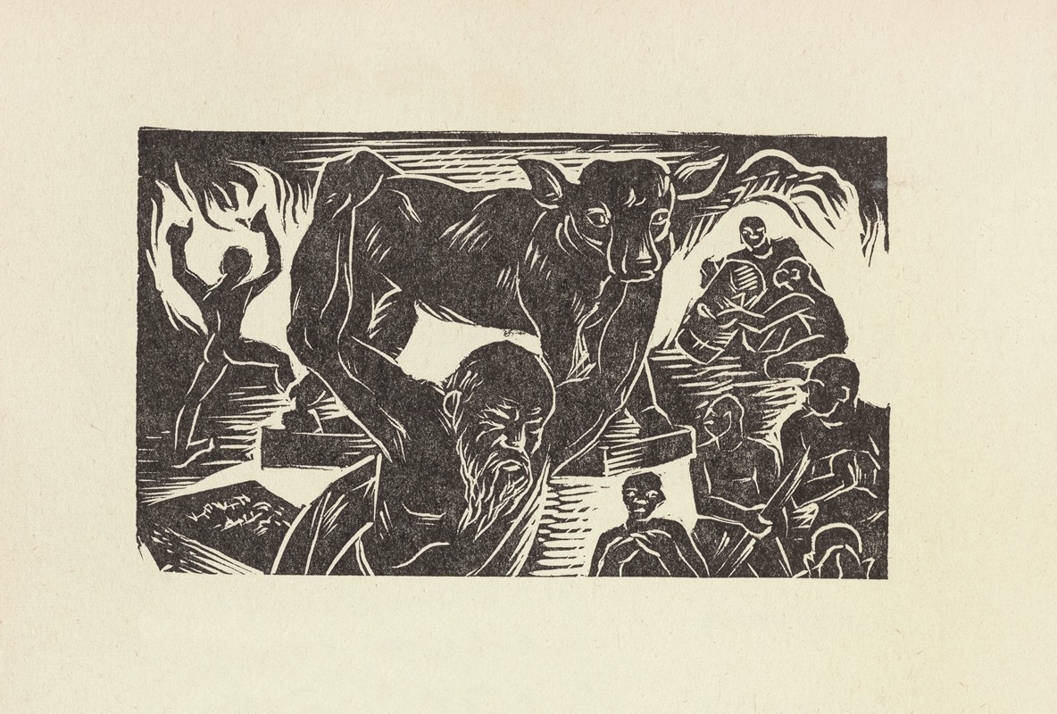 Letterio Calapai - He see the people bow to pray before the cow in holy place and he be vex