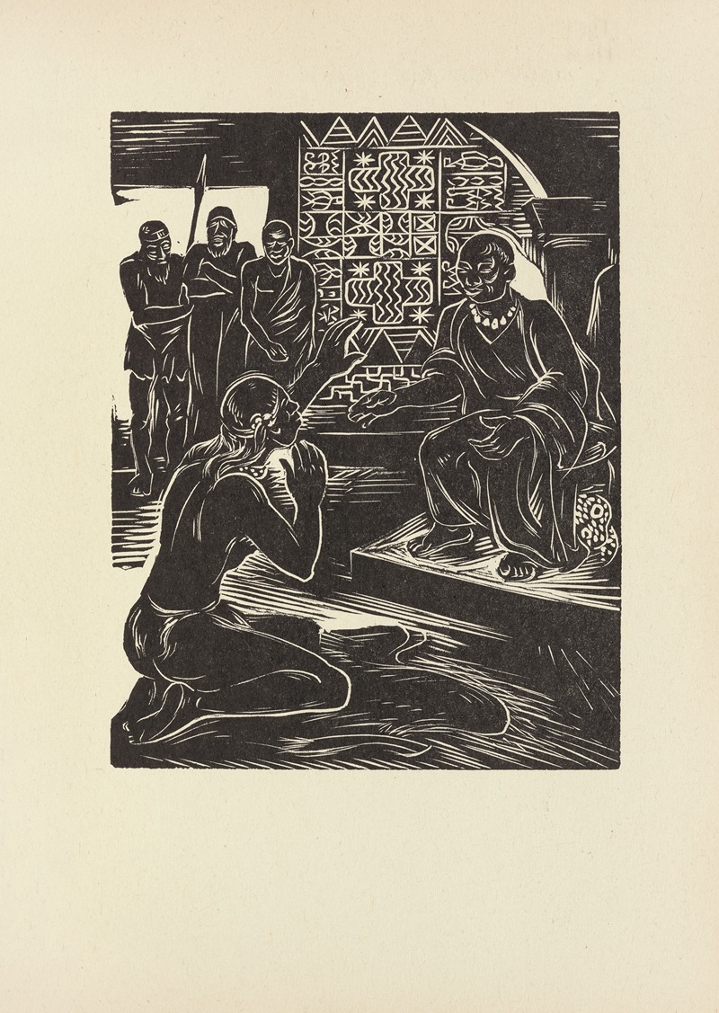 Letterio Calapai - The Shushan king sit on him chair and bout him stand the council