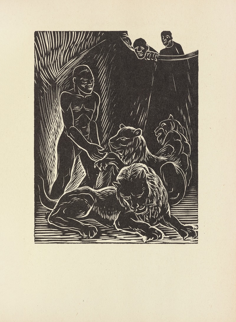 Letterio Calapai - The soldiers carry Daniel from the court out to the place they keep the lions