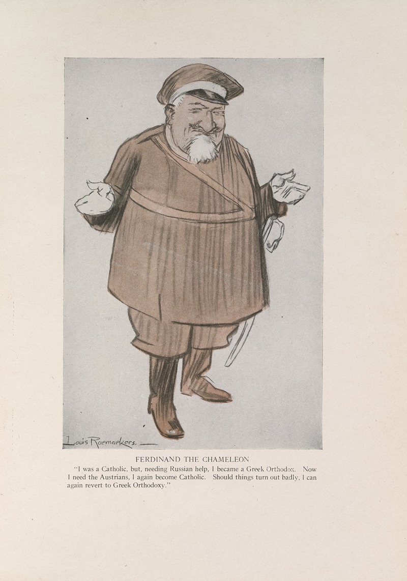 Louis Raemaekers - Ferdinand the Chameleon
