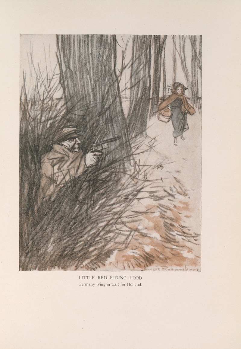 Louis Raemaekers - Little Red Riding Hood