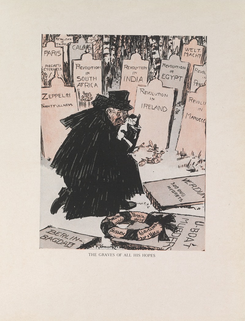 Louis Raemaekers - The Graves of All His Hopes