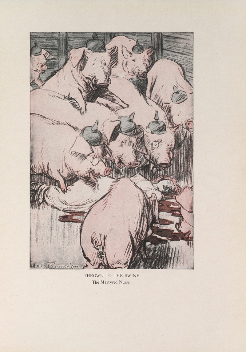 Louis Raemaekers - Thrown to the Swine