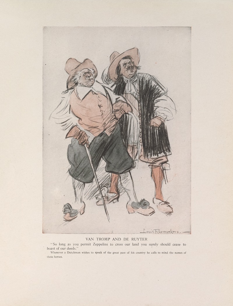 Louis Raemaekers - Van Tromp and De Ruyter