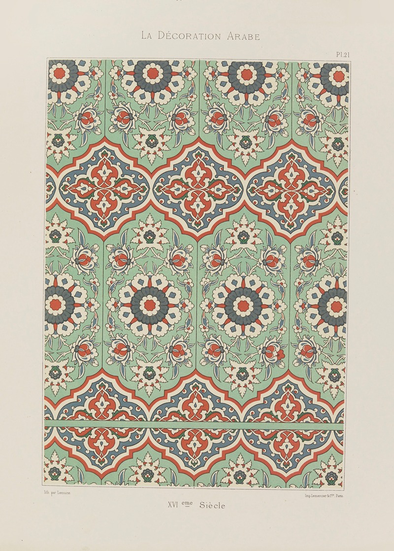 Marpon et Flammarion - La Décoration arabe Pl.16
