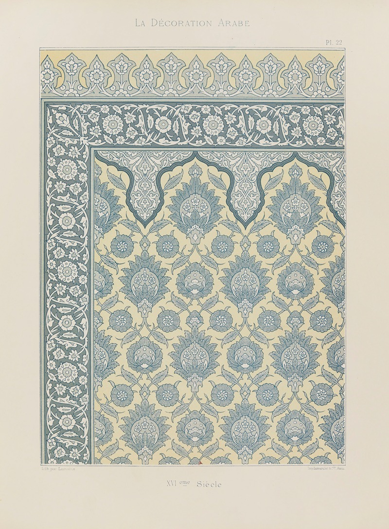 Marpon et Flammarion - La Décoration arabe Pl.17