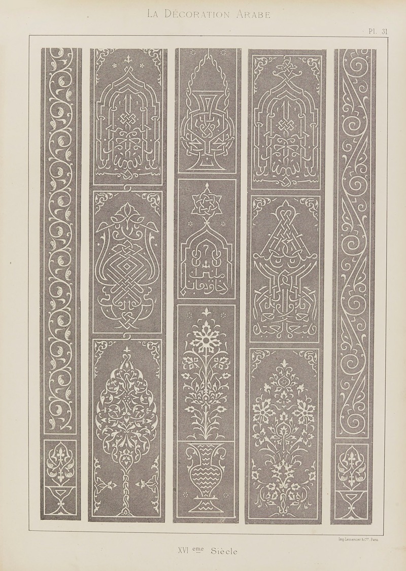 Marpon et Flammarion - La Décoration arabe Pl.24