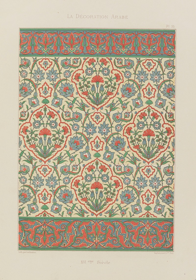 Marpon et Flammarion - La Décoration arabe Pl.28