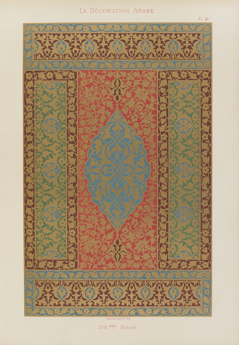 Marpon et Flammarion - La Décoration arabe Pl.35