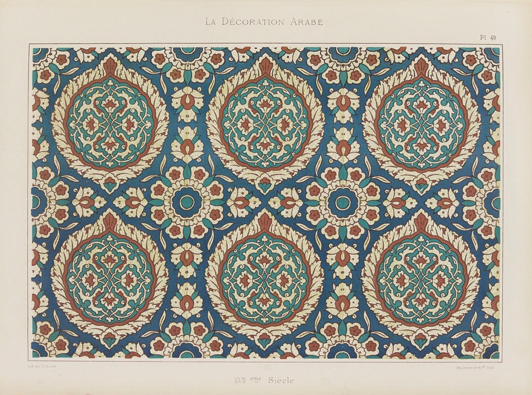 Marpon et Flammarion - La Décoration arabe Pl.41