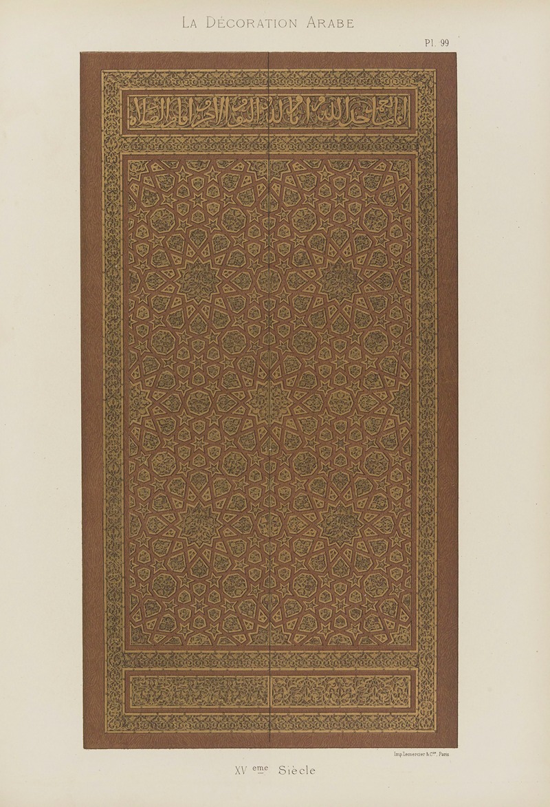 Marpon et Flammarion - La Décoration arabe Pl.86