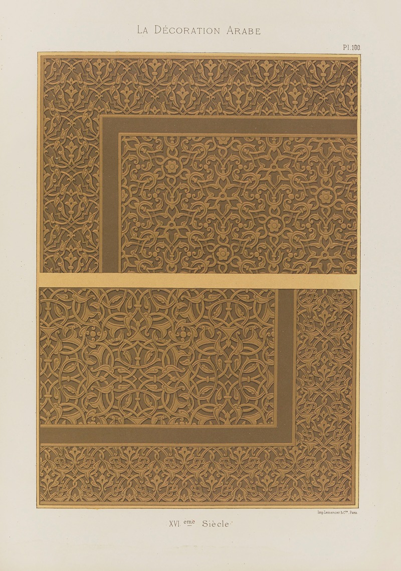 Marpon et Flammarion - La Décoration arabe Pl.87