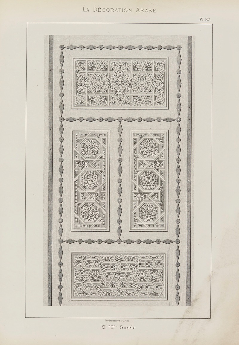 Marpon et Flammarion - La Décoration arabe Pl.90