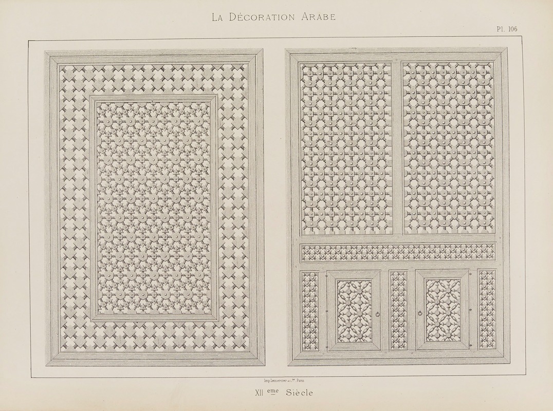 Marpon et Flammarion - La Décoration arabe Pl.93