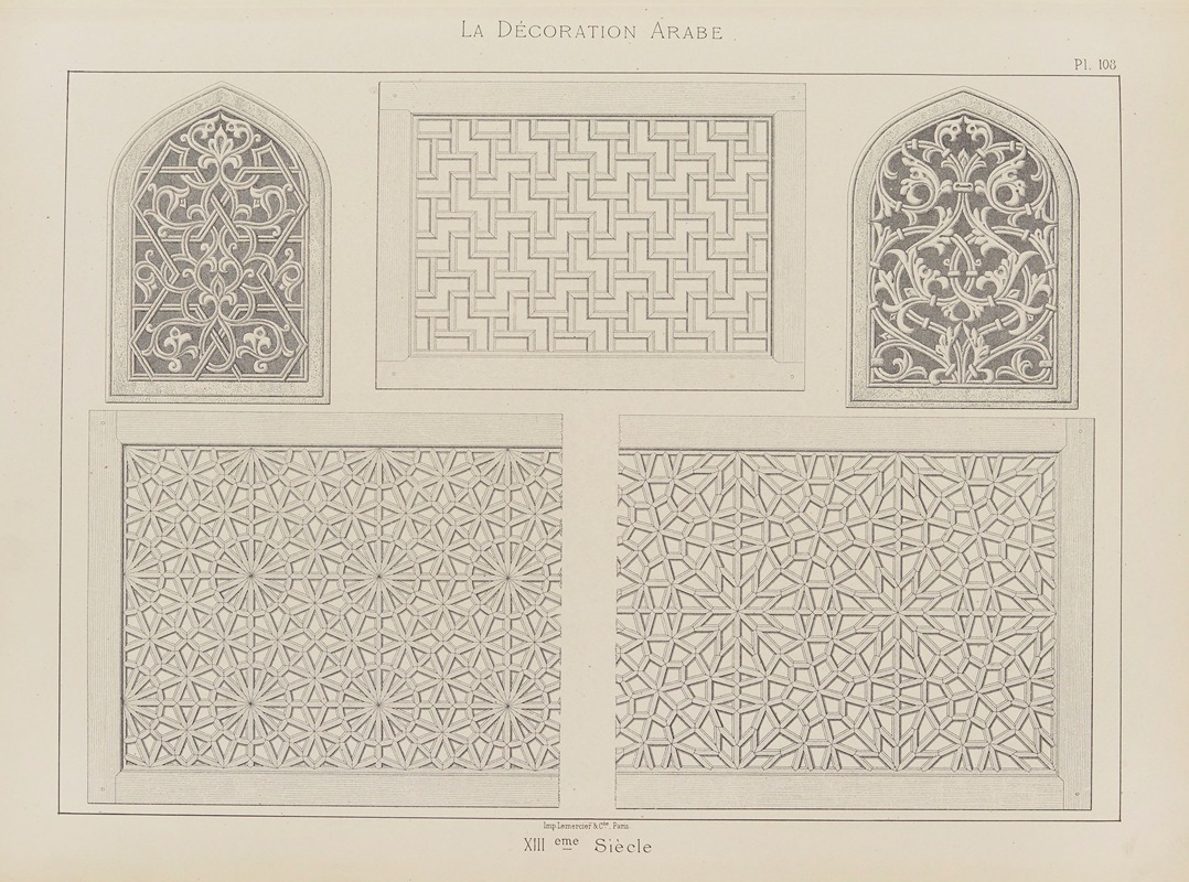 Marpon et Flammarion - La Décoration arabe Pl.95