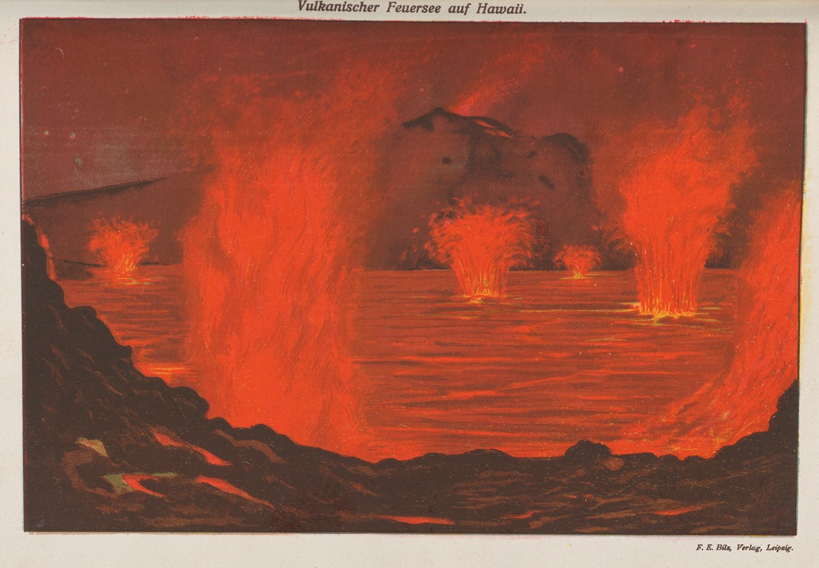 Oskar Hoffmann - Vulkanischer Feuersee auf Hawaii