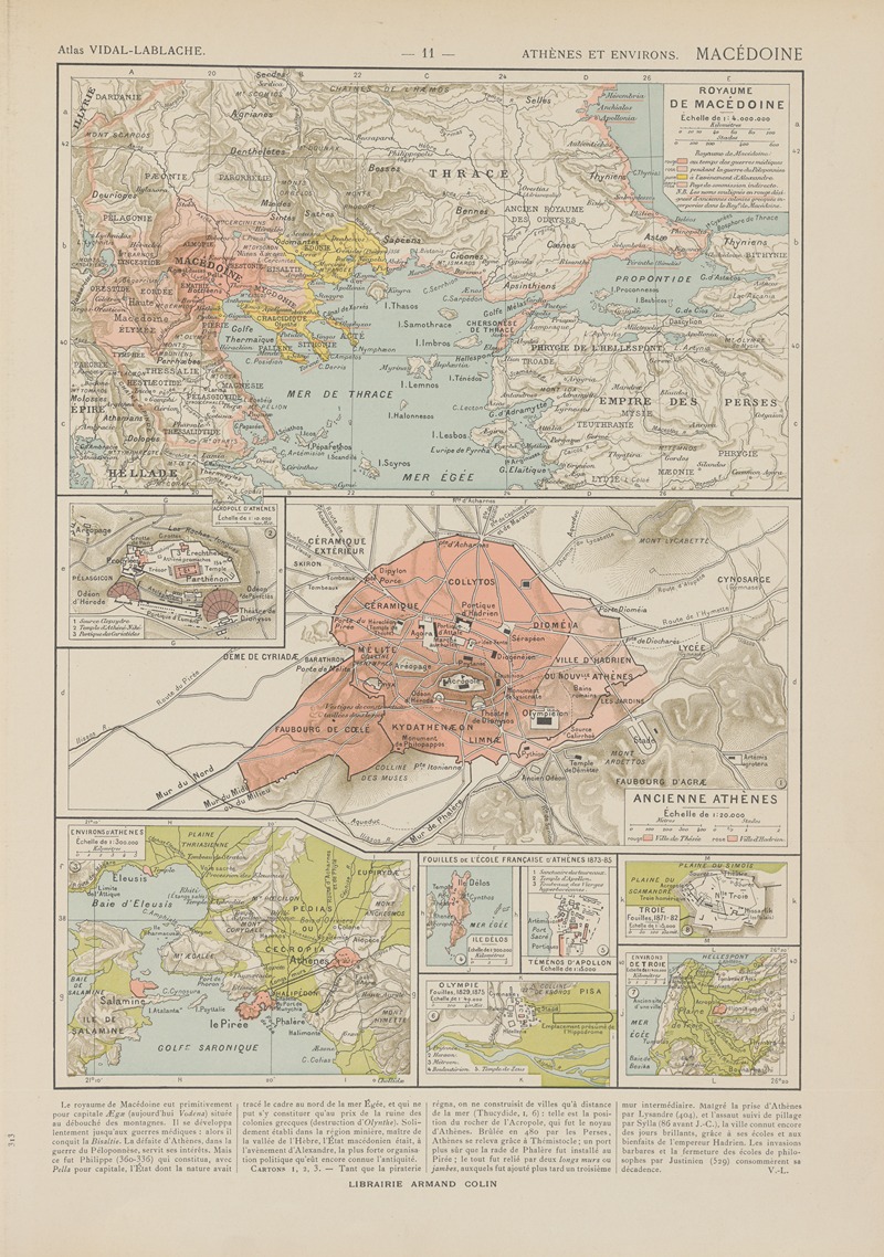 Paul Vidal de La Blache - Athénes et environs – Macédoine
