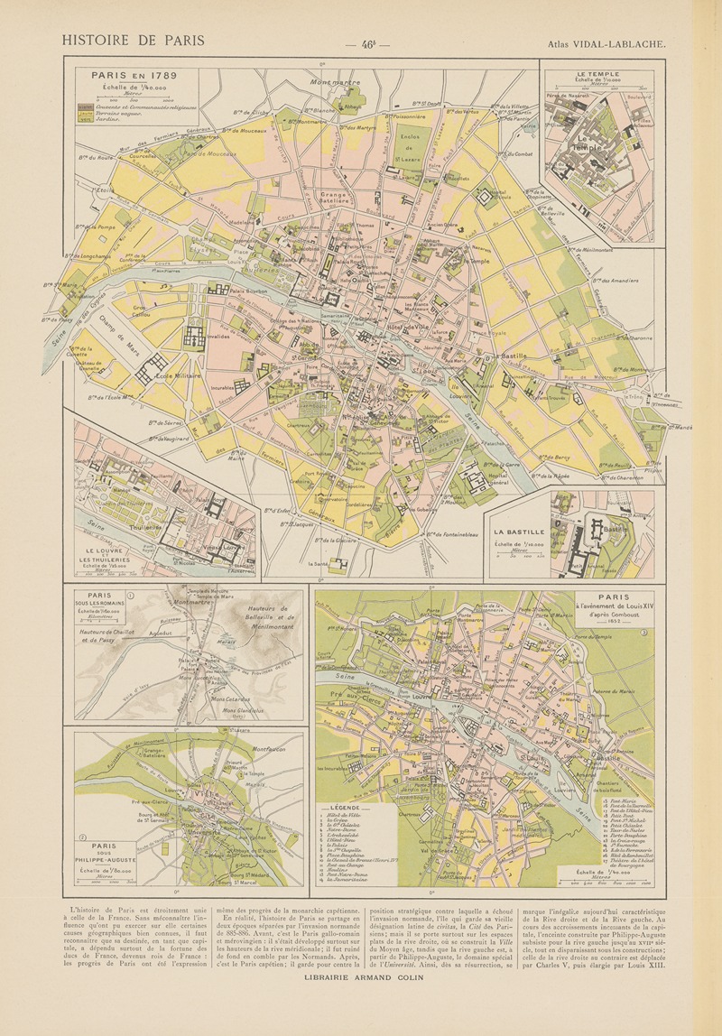Paul Vidal de La Blache - Histoire de Paris
