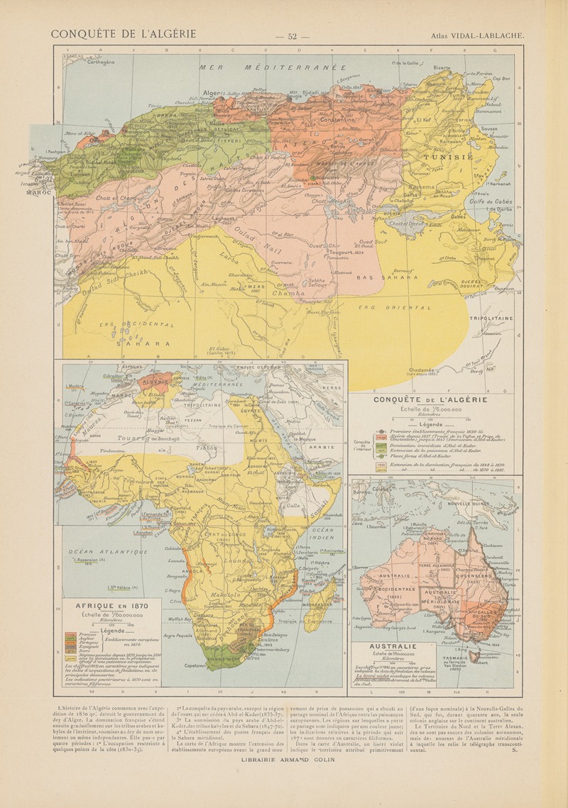 Paul Vidal de La Blache - Conquéte de l’Algérie