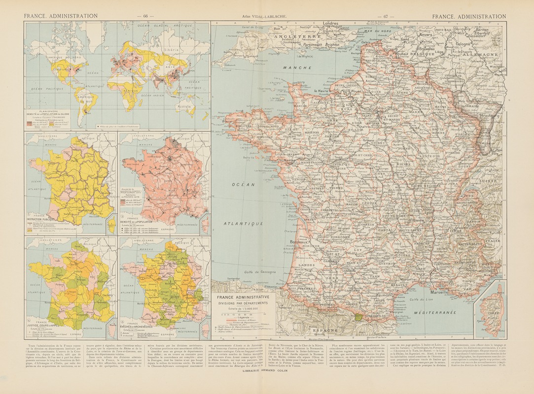 Paul Vidal de La Blache - France. Administration