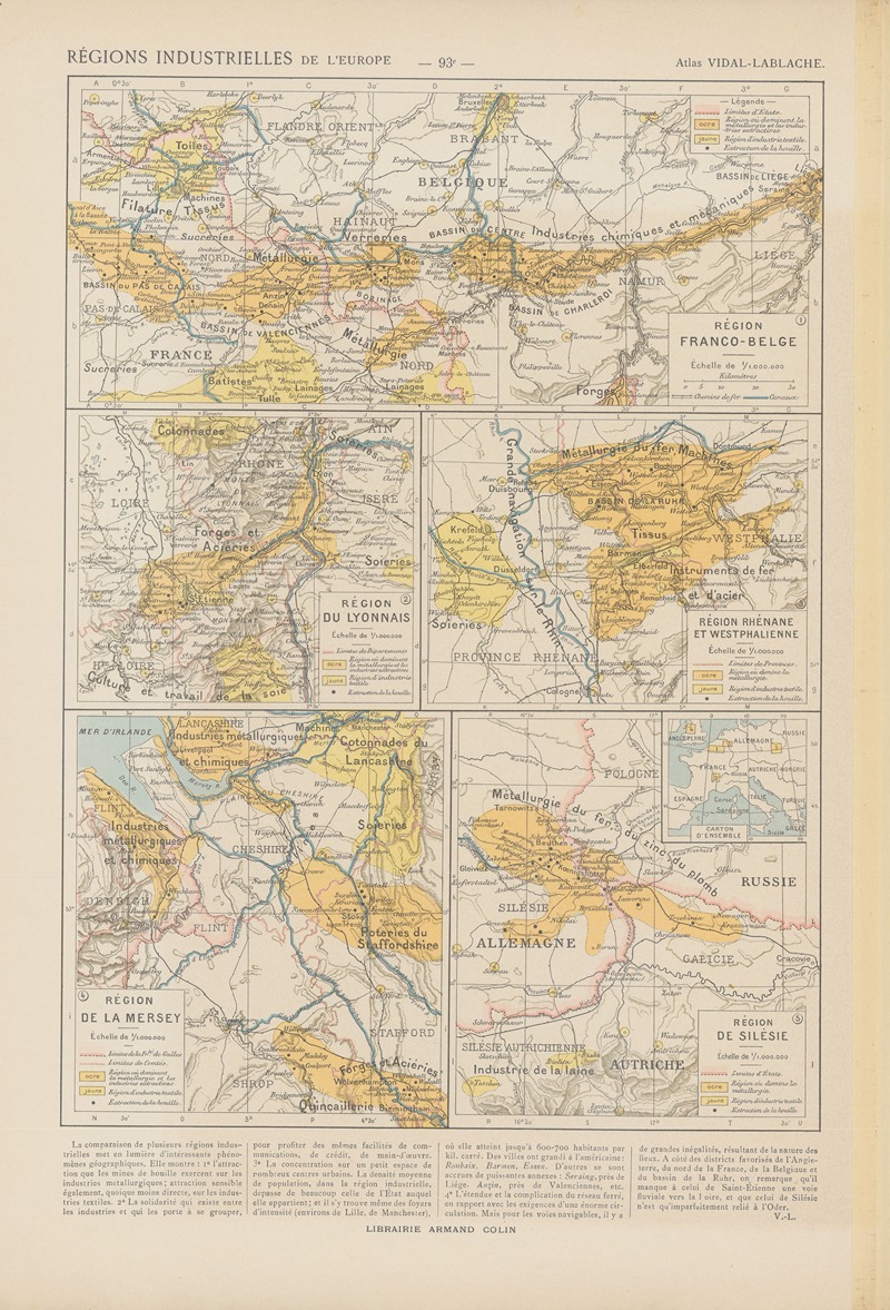 Paul Vidal de La Blache - Region Industrielles de l’Europe