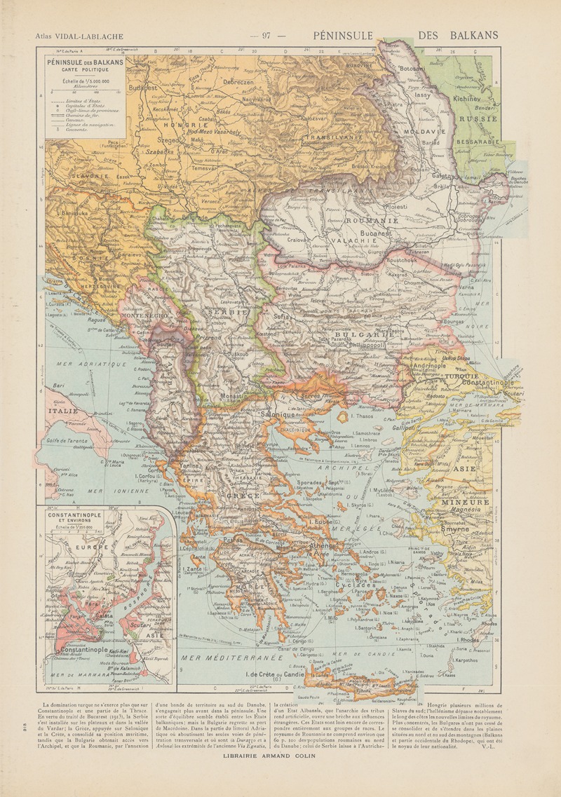 Paul Vidal de La Blache - Péninsule des Balkans