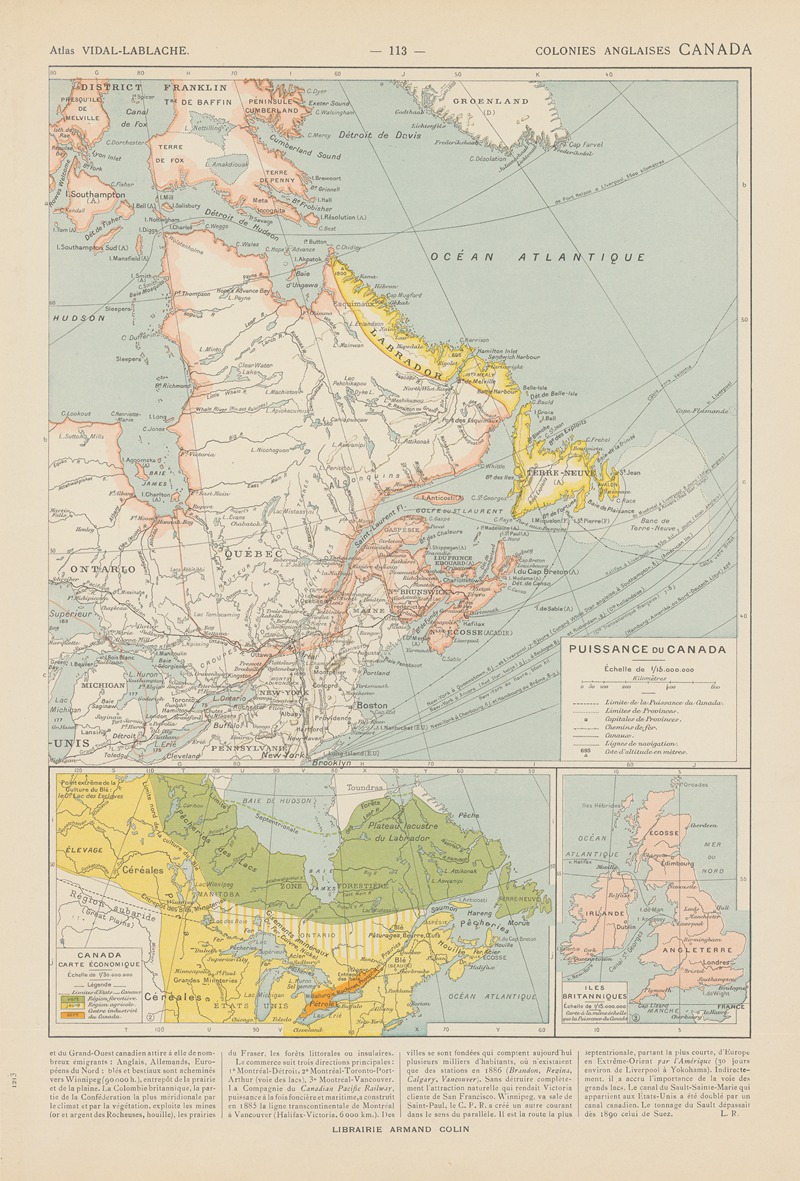 Paul Vidal de La Blache - Canada