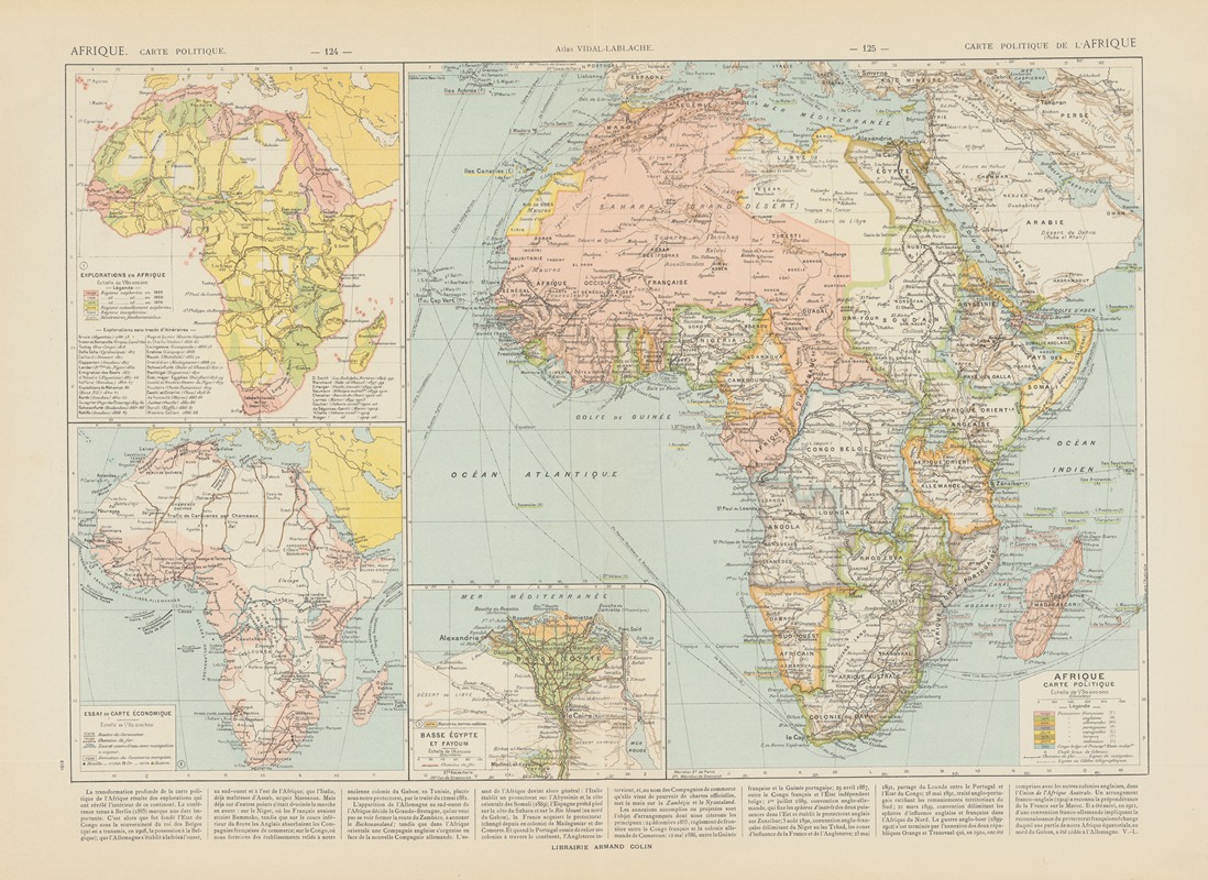 Paul Vidal de La Blache - Carte Politique de l’Afrique