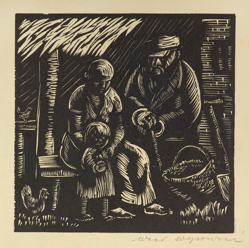 Wacław Wąsowicz - On the bench in front of the house