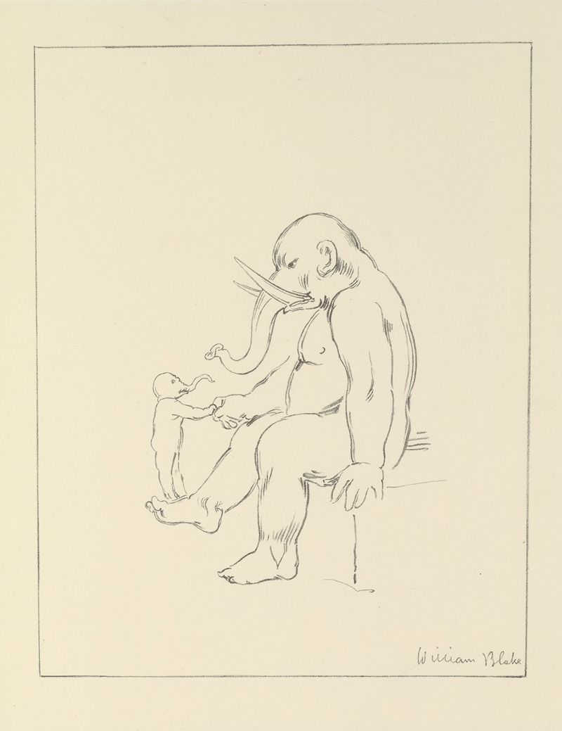 William Bell Scott - William Blake; etchings from his works Pl.3