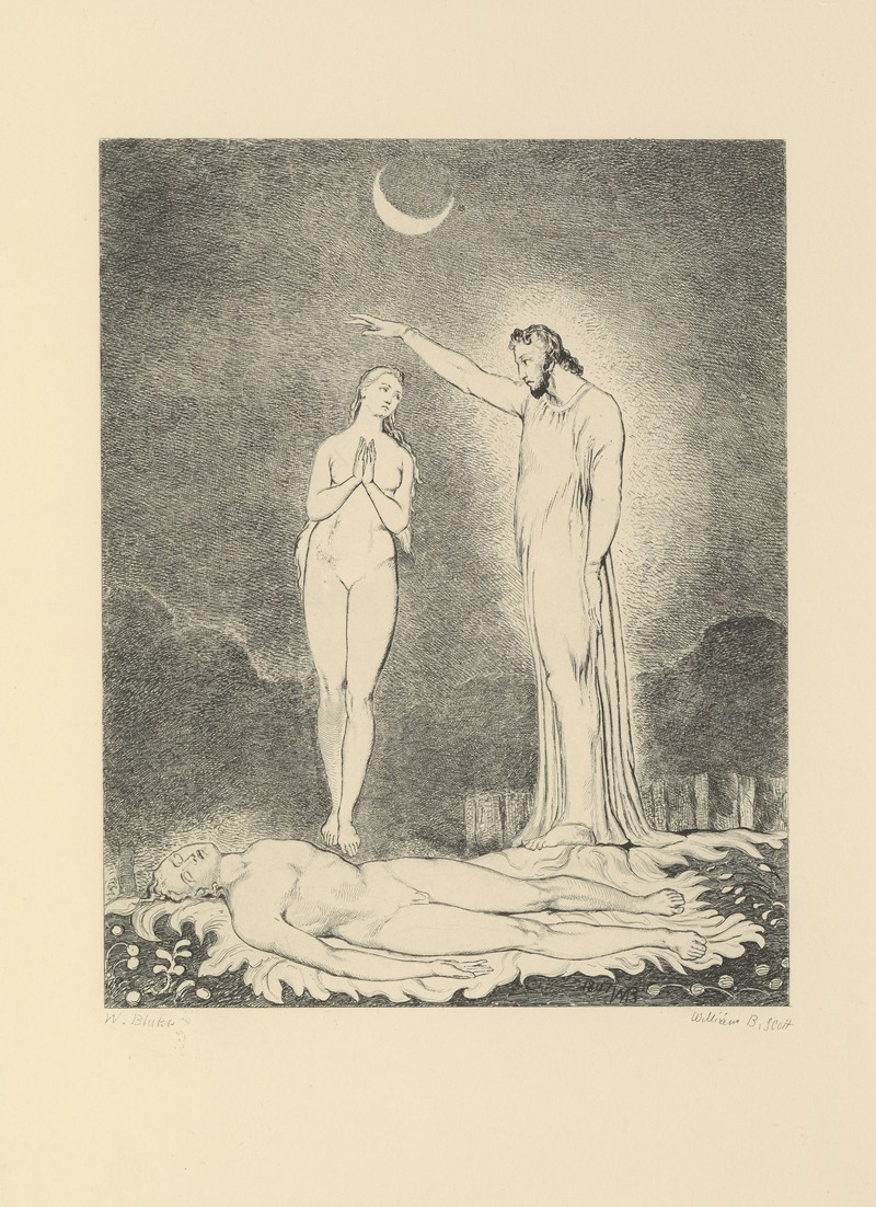 William Bell Scott - William Blake; etchings from his works Pl.7