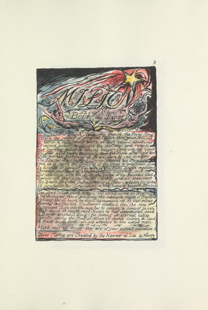 William Blake - Milton, a poem in 2 books Pl.03