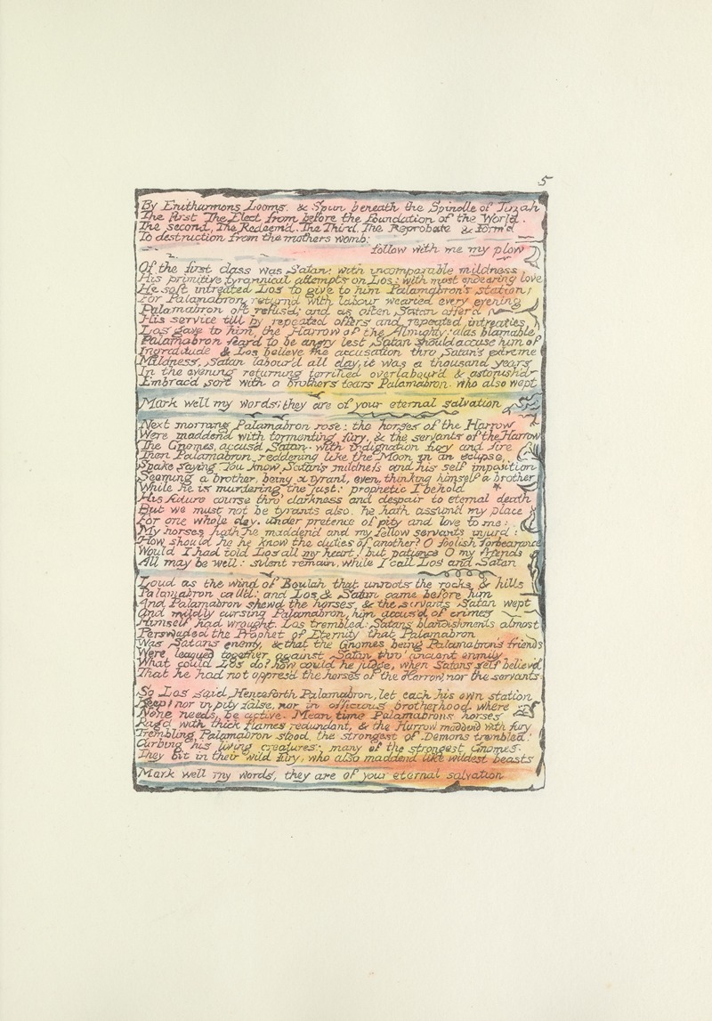 William Blake - Milton, a poem in 2 books Pl.05