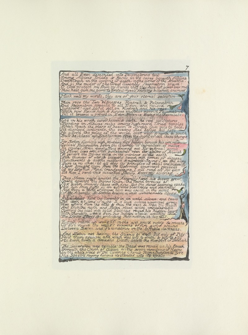 William Blake - Milton, a poem in 2 books Pl.07