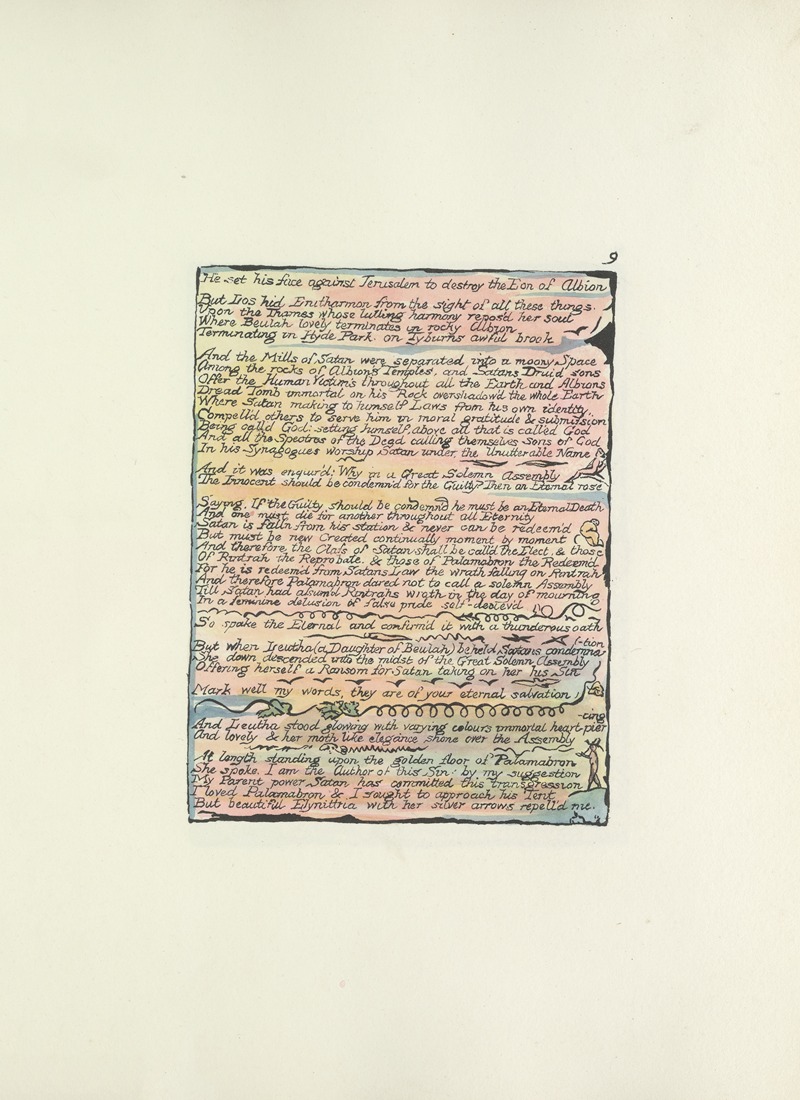 William Blake - Milton, a poem in 2 books Pl.09