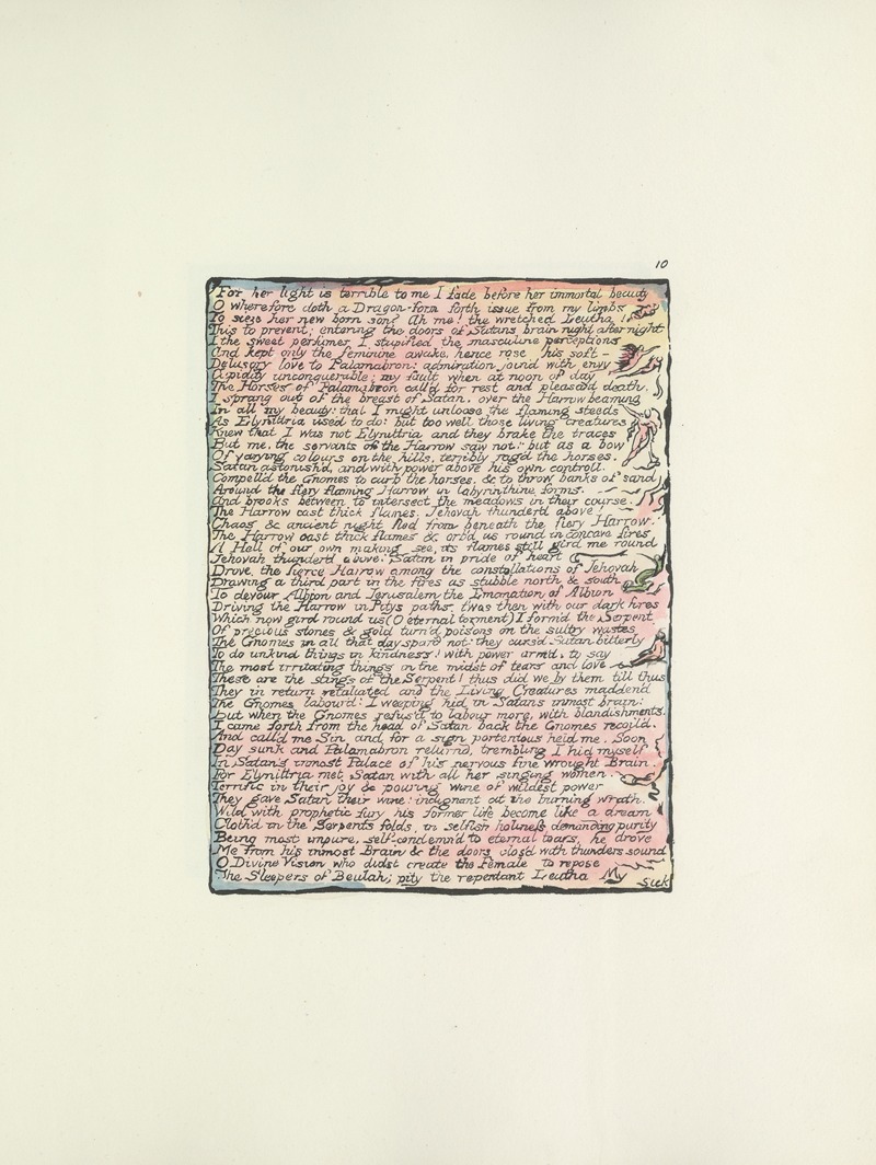 William Blake - Milton, a poem in 2 books Pl.10