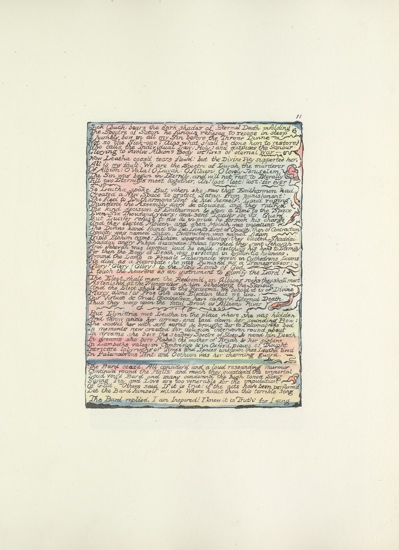 William Blake - Milton, a poem in 2 books Pl.11