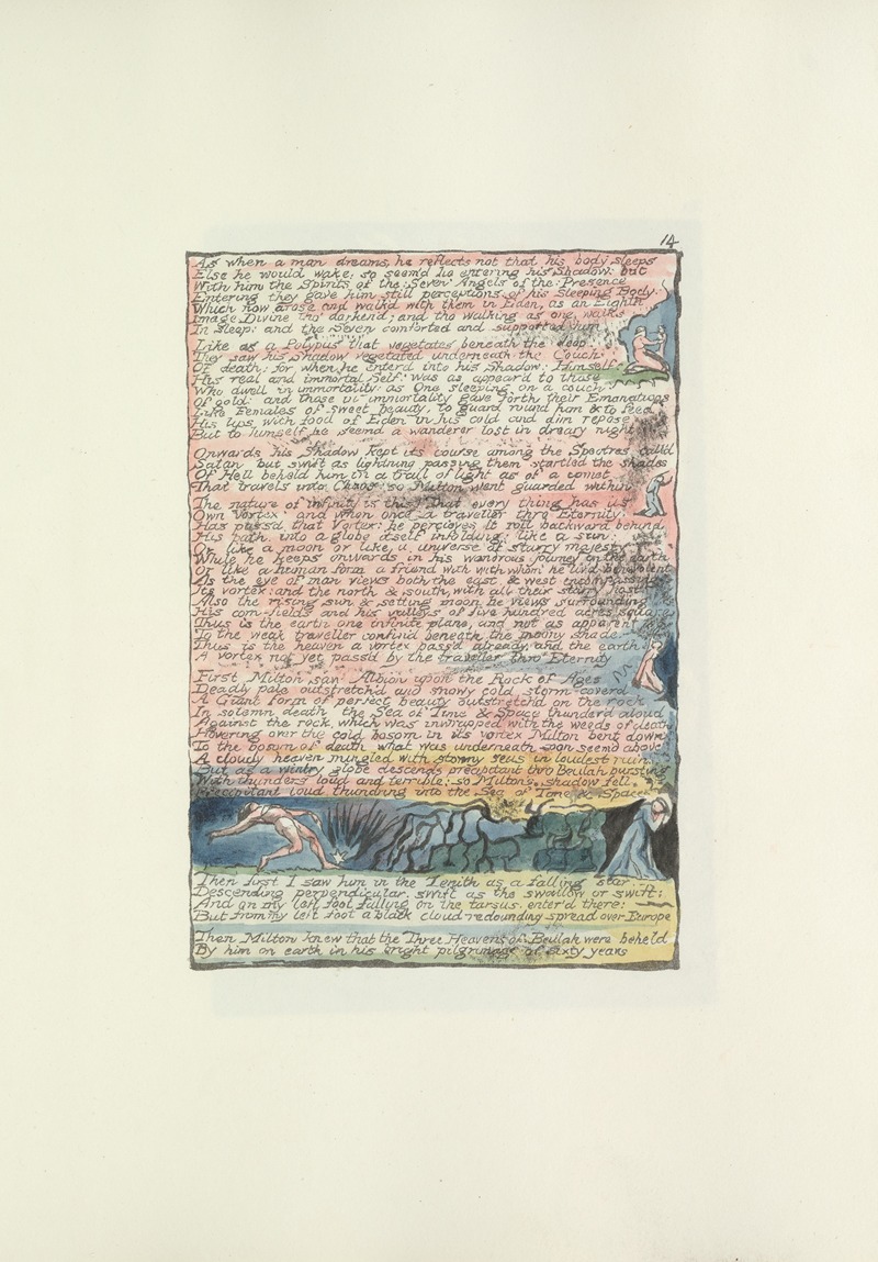 William Blake - Milton, a poem in 2 books Pl.14