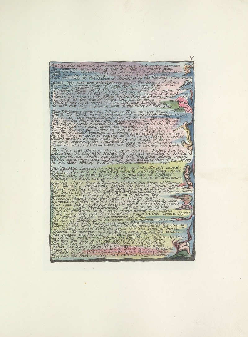 William Blake - Milton, a poem in 2 books Pl.17