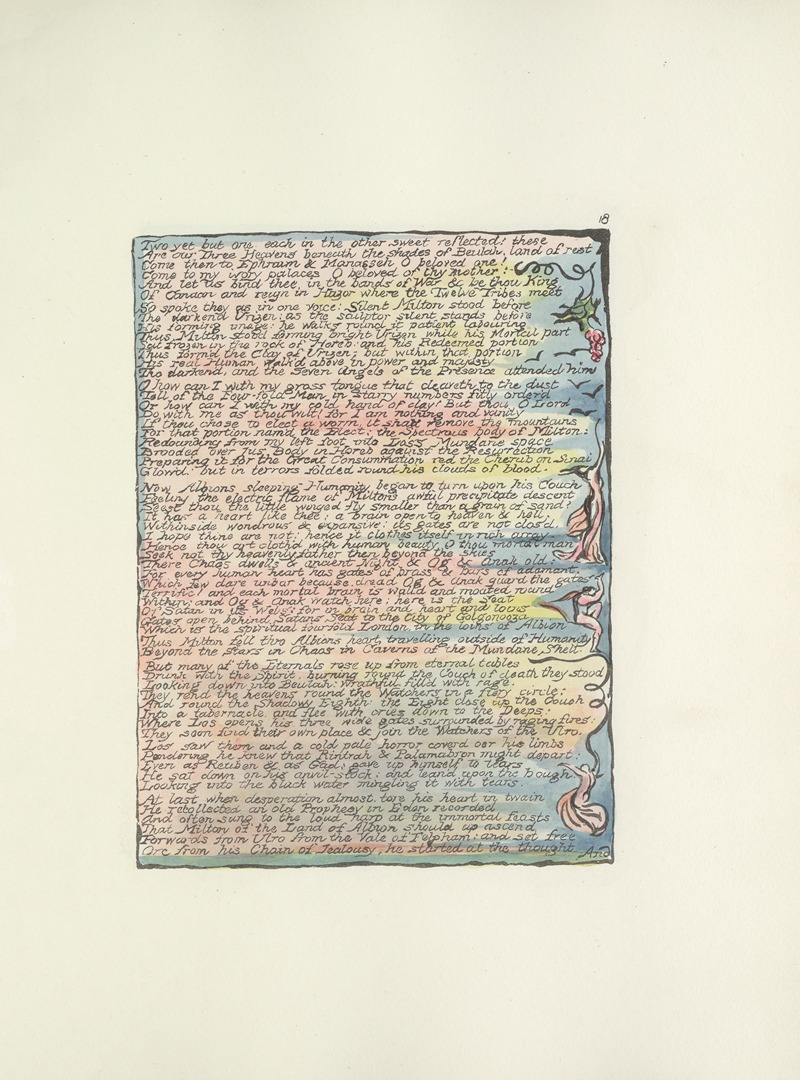 William Blake - Milton, a poem in 2 books Pl.18