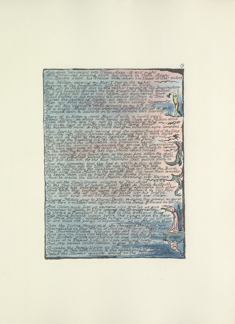 William Blake - Milton, a poem in 2 books Pl.19