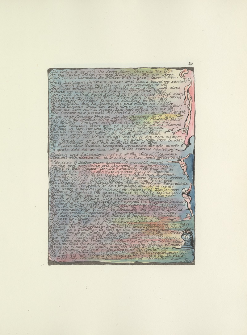 William Blake - Milton, a poem in 2 books Pl.20